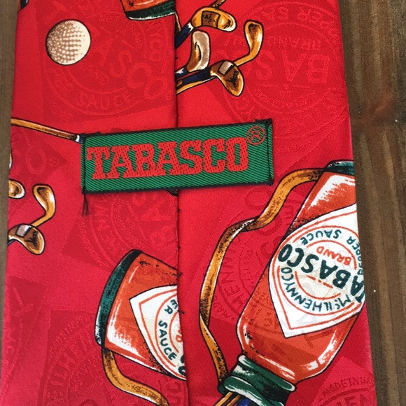 Tabasco Golf Red Silk Tie - Picture 4 of 4